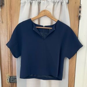 NWT JCrew navy crop top size 6